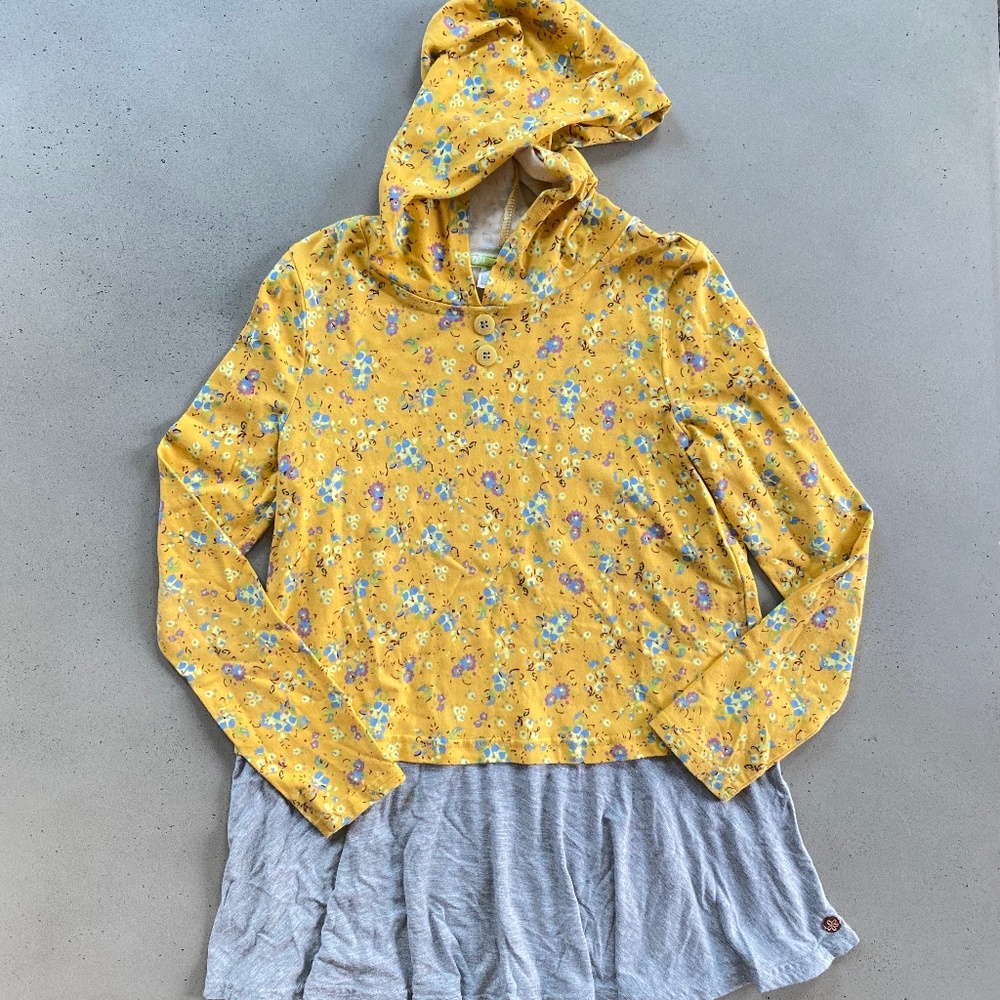Matilda Jane Once Upon A Time Alchemy Tunic Top Yellow Gray Size 8